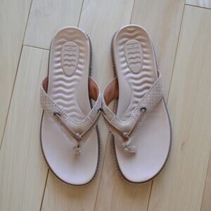 Sperry Leather Sandals Thongs Brown Tan Women's Size 6